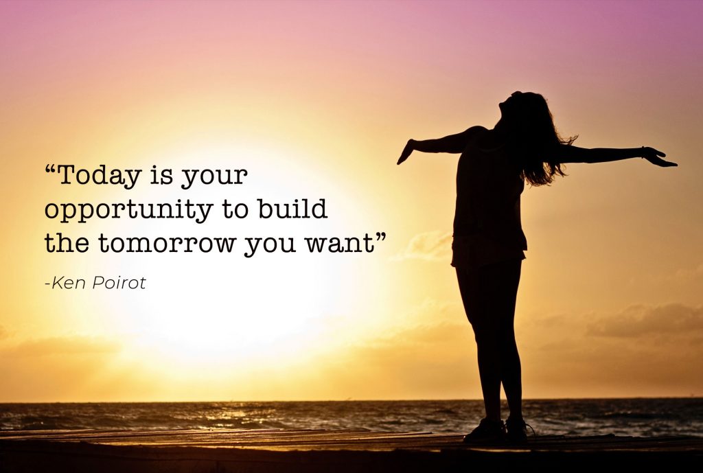 today is your opportunity to build the tomorrow you want - ken point